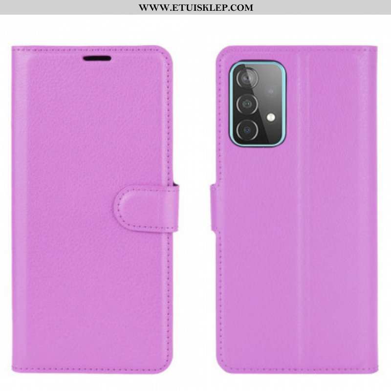 Etui Folio do Samsung Galaxy A52 4G / A52 5G / A52s 5G Klasyczne Liczi